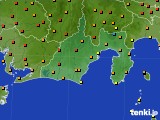 静岡県のアメダス実況(気温)(2016年05月23日)
