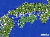 2016年05月23日の四国地方のアメダス(風向・風速)