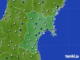 2016年05月23日の宮城県のアメダス(風向・風速)