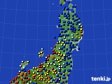 2016年05月24日の東北地方のアメダス(日照時間)