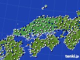 中国地方のアメダス実況(風向・風速)(2016年05月24日)