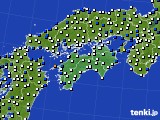 四国地方のアメダス実況(風向・風速)(2016年05月24日)