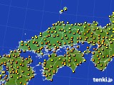 2016年05月27日の中国地方のアメダス(気温)