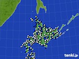 2016年05月27日の北海道地方のアメダス(風向・風速)