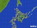 2016年05月29日の北海道地方のアメダス(風向・風速)