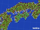 四国地方のアメダス実況(日照時間)(2016年05月31日)