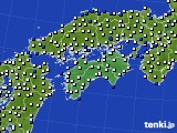 2016年05月31日の四国地方のアメダス(風向・風速)