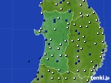 2016年05月31日の秋田県のアメダス(風向・風速)