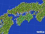 四国地方のアメダス実況(気温)(2016年06月01日)