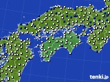 四国地方のアメダス実況(風向・風速)(2016年06月01日)