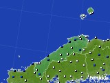 2016年06月01日の島根県のアメダス(風向・風速)