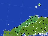 島根県のアメダス実況(風向・風速)(2016年06月01日)