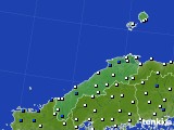 2016年06月02日の島根県のアメダス(風向・風速)