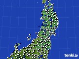 東北地方のアメダス実況(風向・風速)(2016年06月04日)