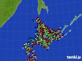 北海道地方のアメダス実況(日照時間)(2016年06月06日)