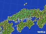 2016年06月06日の中国地方のアメダス(気温)