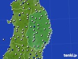 岩手県のアメダス実況(風向・風速)(2016年06月06日)