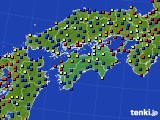 四国地方のアメダス実況(日照時間)(2016年06月08日)