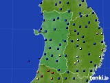 秋田県のアメダス実況(日照時間)(2016年06月08日)
