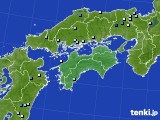 四国地方のアメダス実況(降水量)(2016年06月09日)
