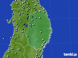 岩手県のアメダス実況(降水量)(2016年06月09日)