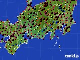 2016年06月10日の東海地方のアメダス(日照時間)