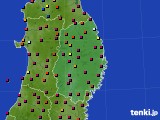 岩手県のアメダス実況(日照時間)(2016年06月10日)
