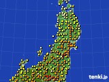 2016年06月10日の東北地方のアメダス(気温)