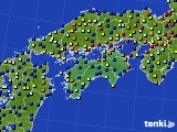 四国地方のアメダス実況(日照時間)(2016年06月11日)