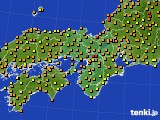 近畿地方のアメダス実況(気温)(2016年06月11日)