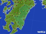 2016年06月11日の宮崎県のアメダス(気温)