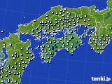 四国地方のアメダス実況(降水量)(2016年06月12日)