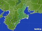 三重県のアメダス実況(降水量)(2016年06月12日)