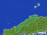 島根県のアメダス実況(降水量)(2016年06月12日)