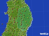 岩手県のアメダス実況(気温)(2016年06月12日)