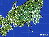 関東・甲信地方のアメダス実況(風向・風速)(2016年06月12日)