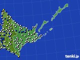 道東のアメダス実況(風向・風速)(2016年06月12日)