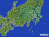 関東・甲信地方のアメダス実況(風向・風速)(2016年06月13日)