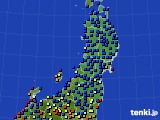 2016年06月14日の東北地方のアメダス(日照時間)