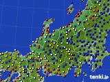北陸地方のアメダス実況(日照時間)(2016年06月15日)