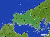 山口県のアメダス実況(日照時間)(2016年06月17日)