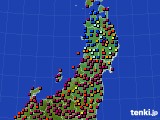2016年06月18日の東北地方のアメダス(日照時間)