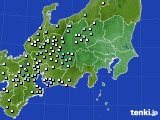 関東・甲信地方のアメダス実況(降水量)(2016年06月19日)