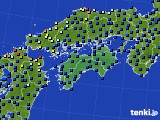 四国地方のアメダス実況(日照時間)(2016年06月19日)