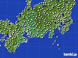 東海地方のアメダス実況(風向・風速)(2016年06月19日)
