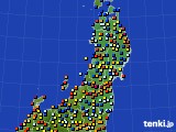 2016年06月20日の東北地方のアメダス(日照時間)