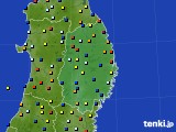 岩手県のアメダス実況(日照時間)(2016年06月20日)