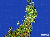 2016年06月20日の東北地方のアメダス(気温)