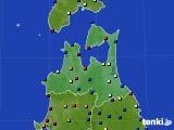 青森県のアメダス実況(日照時間)(2016年06月21日)