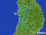 秋田県のアメダス実況(日照時間)(2016年06月21日)